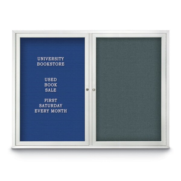 United Visual Products Corkboard, 36"x36", Surf/Black UV403PLUS-BLACK-SURF